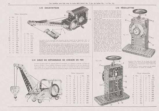 Meccano Manuel d'instructions 3 1958