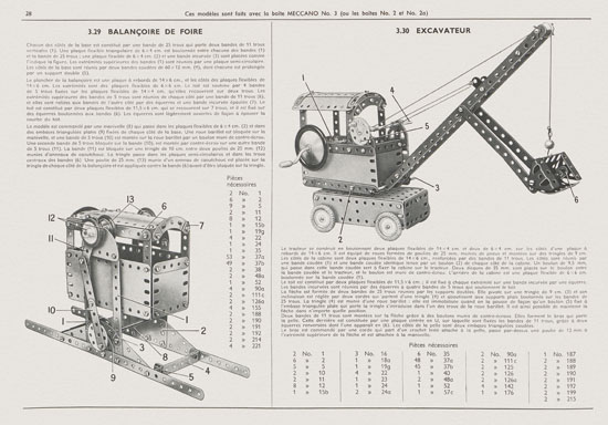 Meccano Manuel d'instructions 3 1958