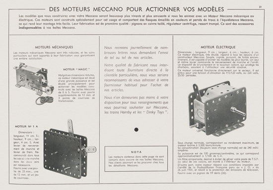 Meccano Manuel d'instructions 3 1958