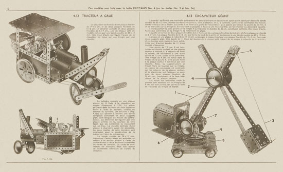 Meccano Manuel d'instructions 3 A 1950