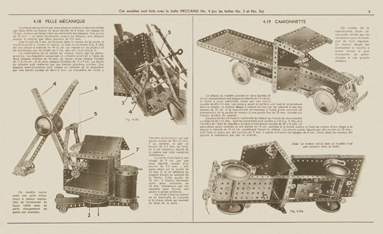 Meccano Manuel d'instructions 3 A 1950