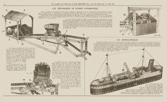 Meccano Manuel d'instructions 3 A 1950