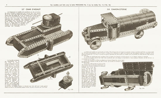 Meccano Manuel d'instructions 4 A 1951