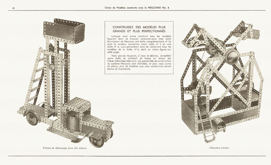 Meccano Manuel d'instructions 4 A 1951