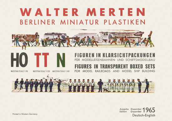 Walter Merten H0 TT und N Figuren Katalog 1965