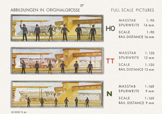 Walter Merten H0 TT und N Figuren Katalog 1966