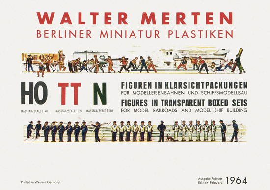 Walter Merten H0 TT und N Figuren Katalog 1964