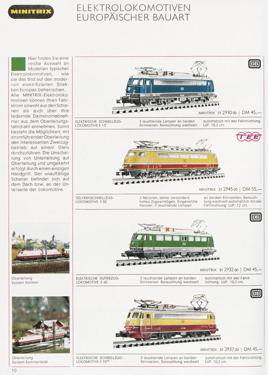 Minitrix Katalog 1970-1971