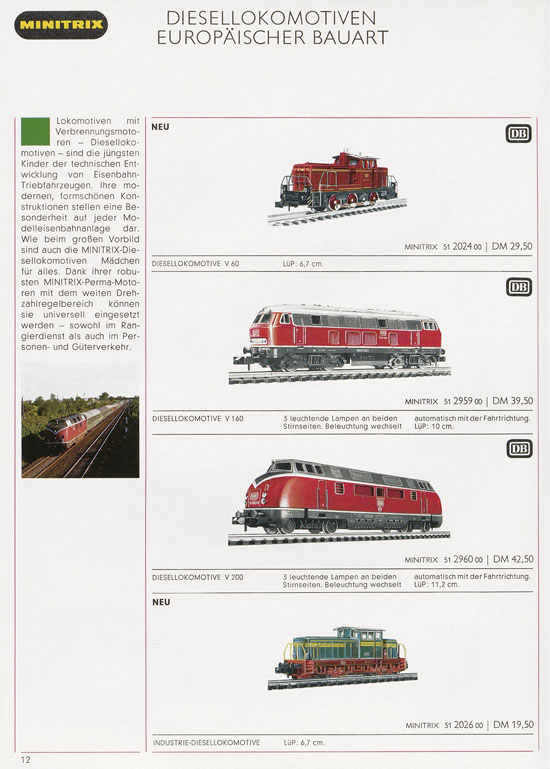 Minitrix Katalog 1970-1971