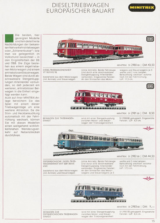 Minitrix Katalog 1970-1971