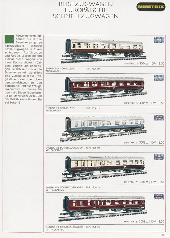 Minitrix Katalog 1970-1971