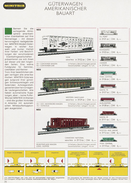 Minitrix Katalog 1970-1971