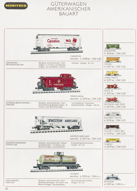 Minitrix Katalog 1970-1971