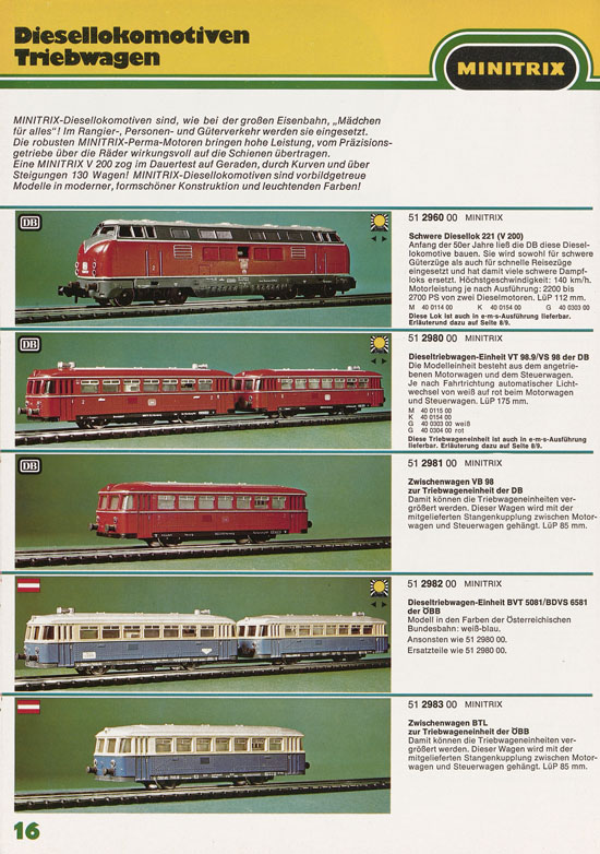 Minitrix Katalog 1974-1975