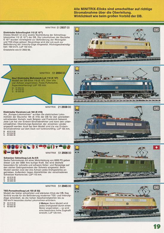 Minitrix Katalog 1974-1975