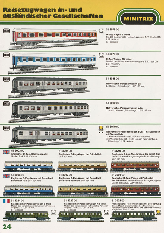 Minitrix Katalog 1974-1975