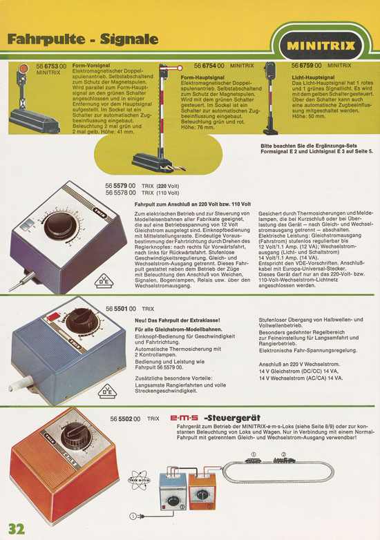 Minitrix Katalog 1974-1975