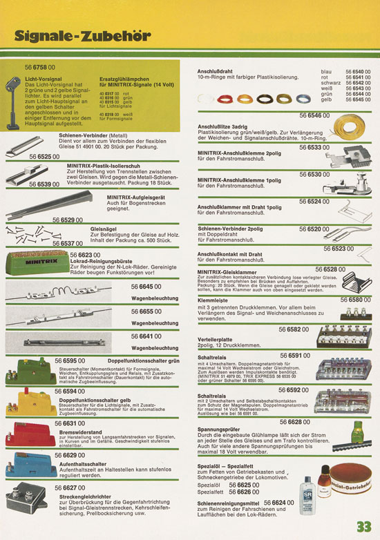 Minitrix Katalog 1974-1975