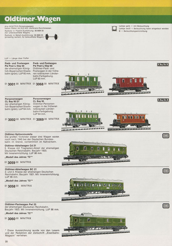 Minitrix Katalog 1975-1976