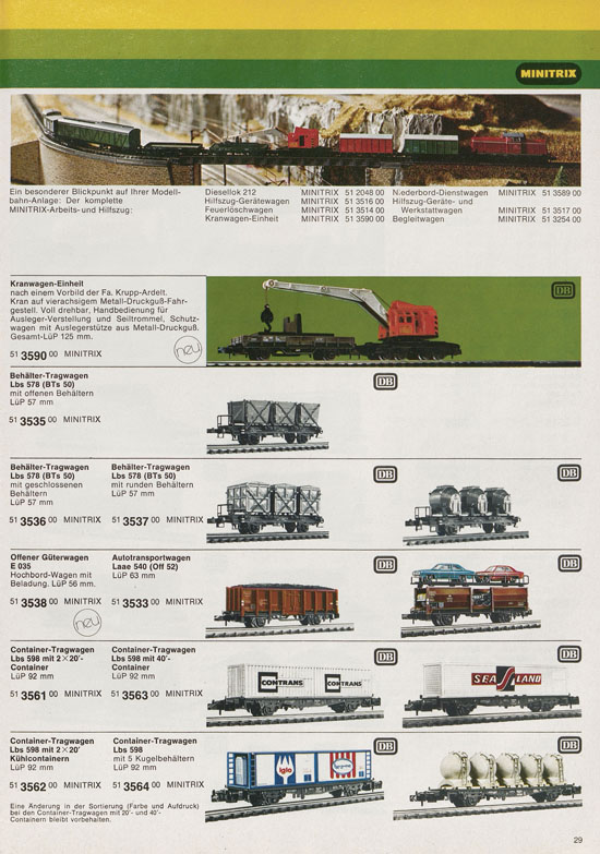 Minitrix Katalog 1975-1976