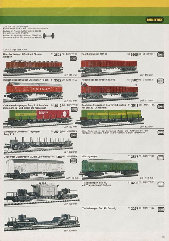 Minitrix Katalog 1975-1976