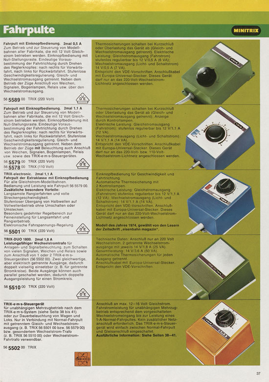 Minitrix Katalog 1975-1976