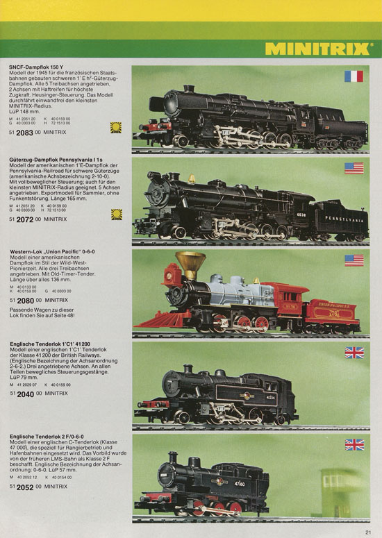 Minitrix Katalog 1979-1980