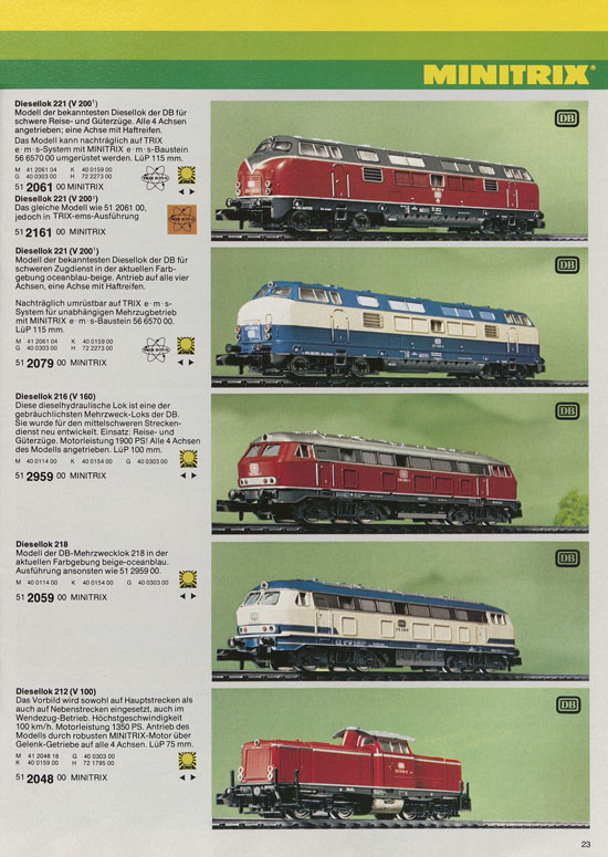 Minitrix Katalog 1979-1980