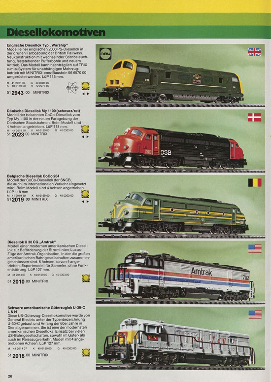 Minitrix Katalog 1979-1980