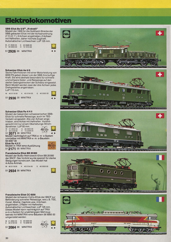 Minitrix Katalog 1979-1980