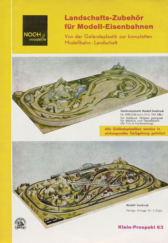 NOCH Klein-Prospekt Landschaftszubehör für Modelleisenbahnen 1963