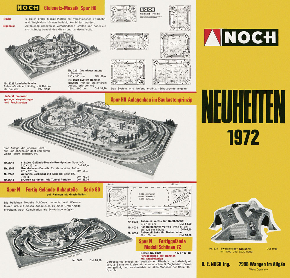 Noch Preisliste Neuheiten 1972