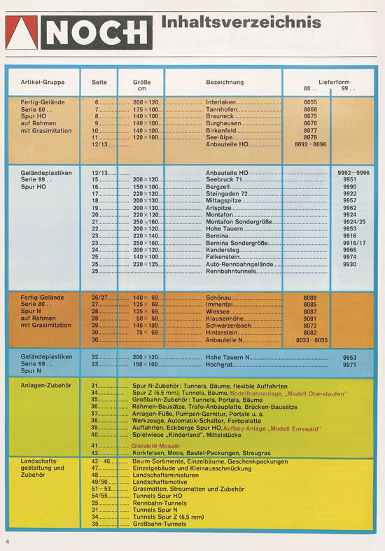 NOCH Katalog 1973