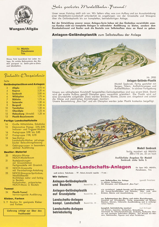 NOCH Katalog Modellbahn-Anlagen 1963-1964