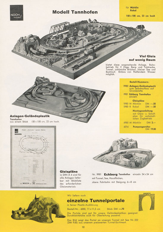 NOCH Katalog Modellbahn-Anlagen 1963-1964