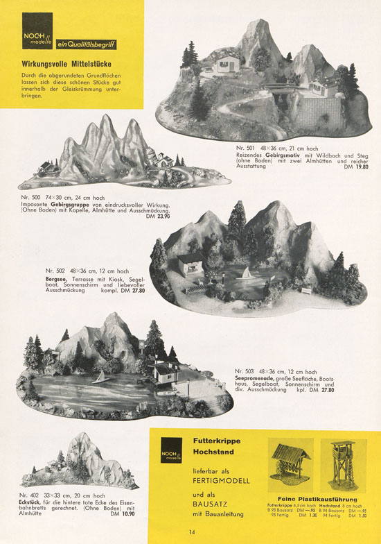 NOCH Katalog Modellbahn-Anlagen 1963-1964