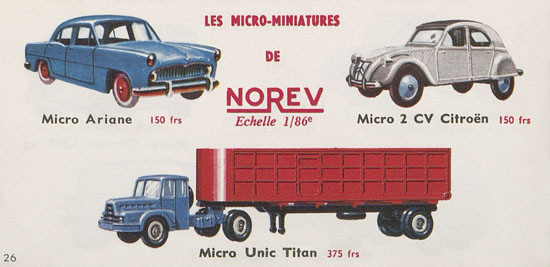 Norev catalogue 1959