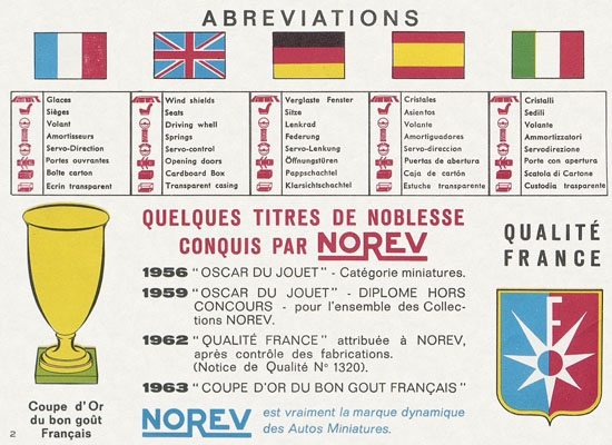 Norev catalogue 1964