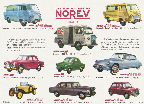 Norev catalogue 1964