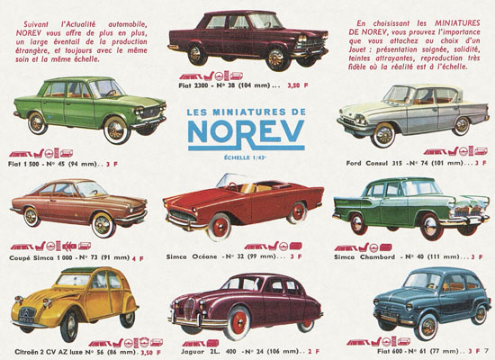 Norev catalogue 1964