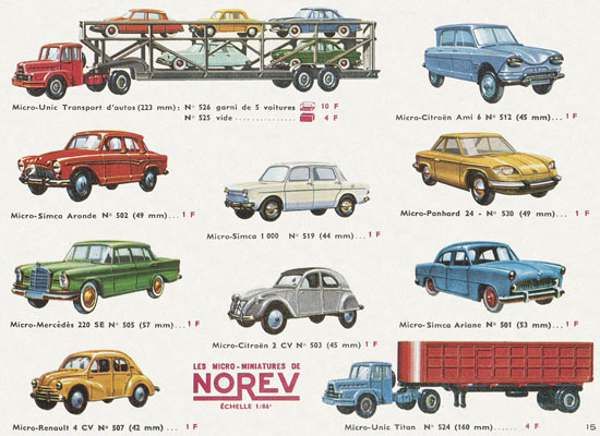 Norev catalogue 1964