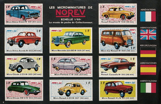 Norev catalogue 1966