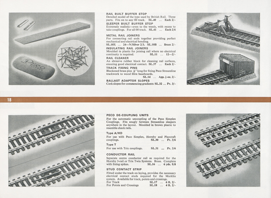 Peco Model Railway Products catalogue 1968