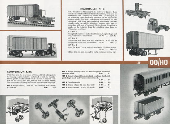 Peco Model Railway Products catalogue 1968