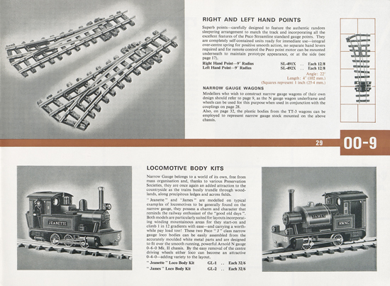 Peco Model Railway Products catalogue 1968