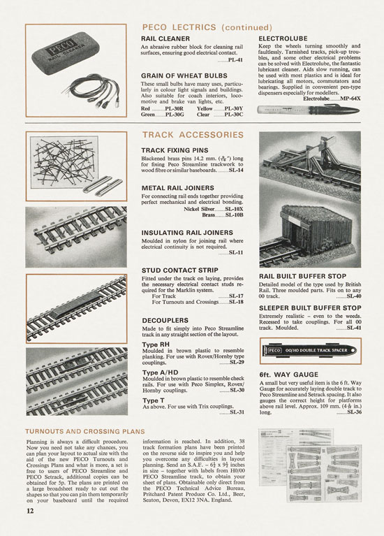 Peco Model Railway Products catalogue 1977