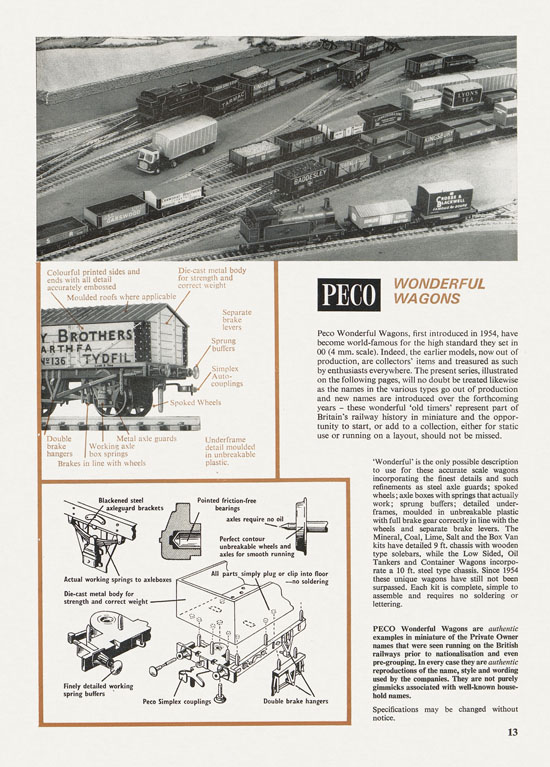 Peco Model Railway Products catalogue 1977