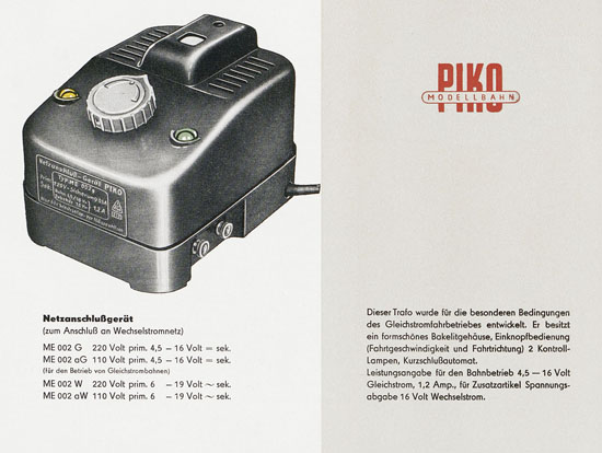 Piko Katalog 1957