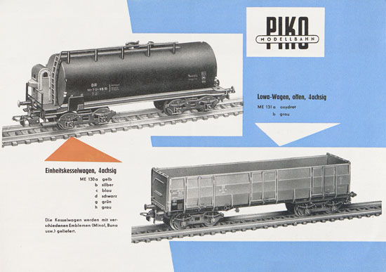 Piko-Modelleisenbahnwagen Katalog 1960