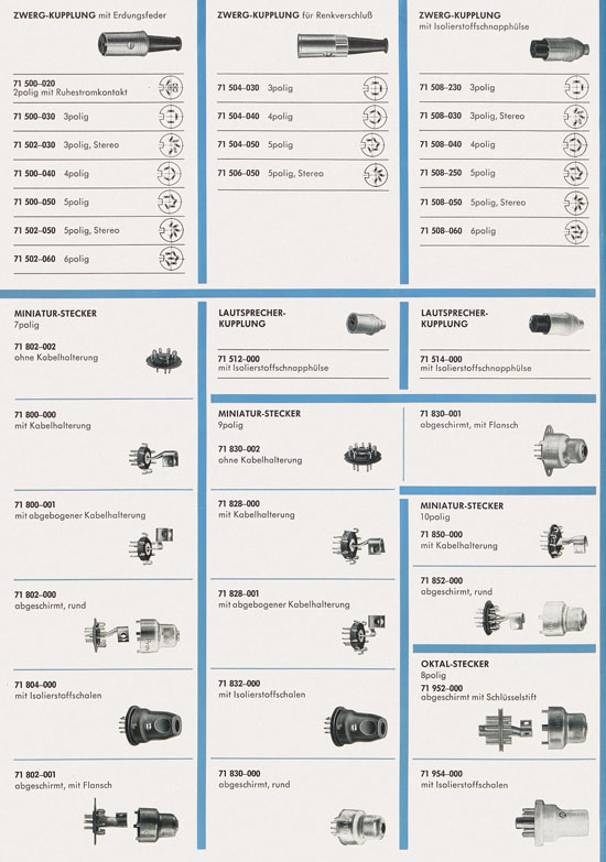 Preh-Werke Katalog Bauelemente 1969